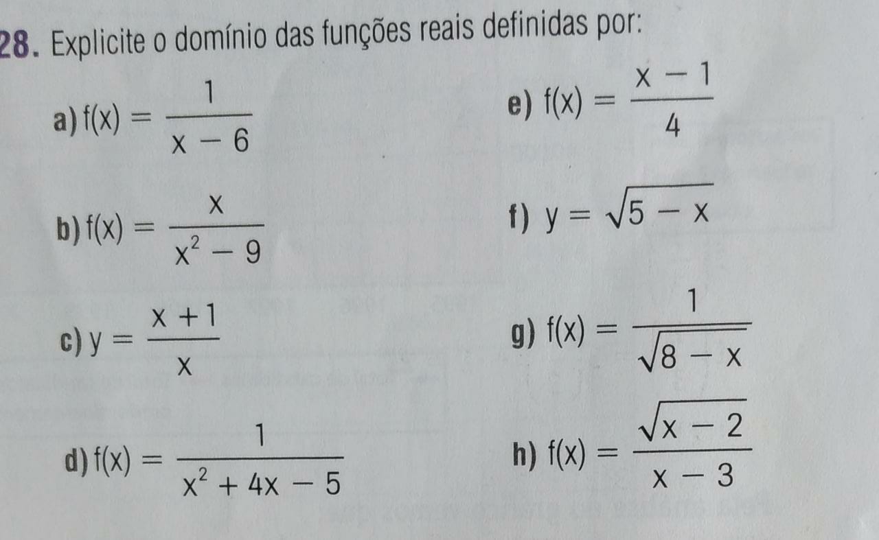 Calculando Domínio De Funções Reais Breakthescience