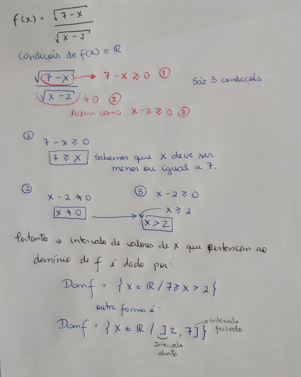 Calculando Domínio De Funções Reais Breakthescience